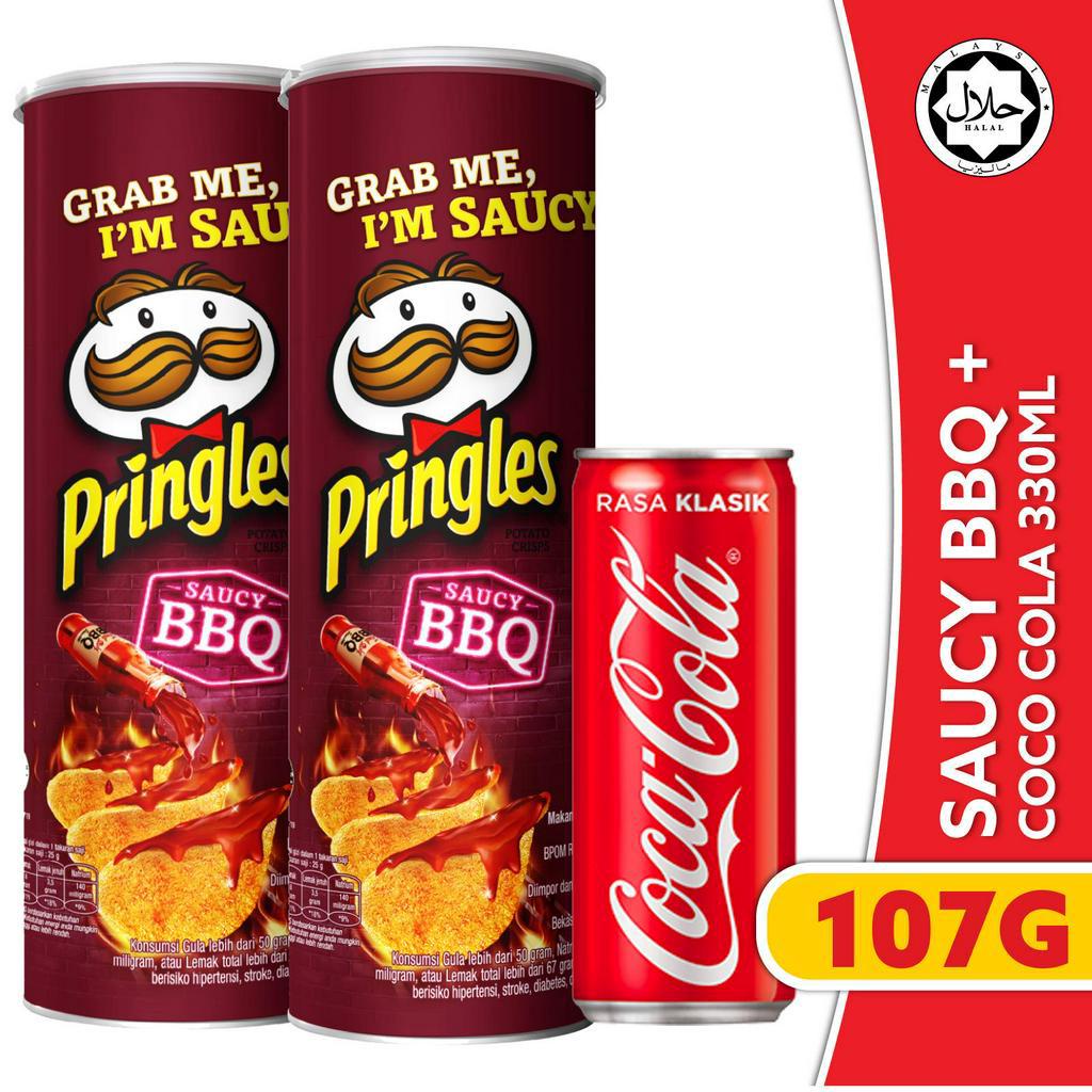 Jual Pringles Saucy Bbq X Gr Coca Cola Sleek Can Ml