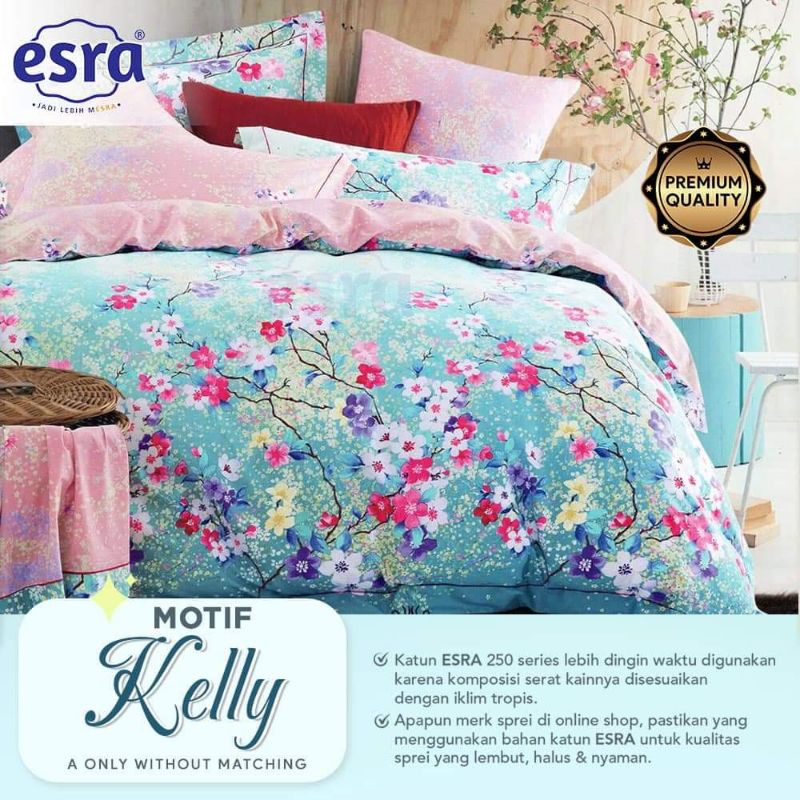 Jual Sprei Katun Lokal Esra Motif Kelly Allysa Oakland Jemima