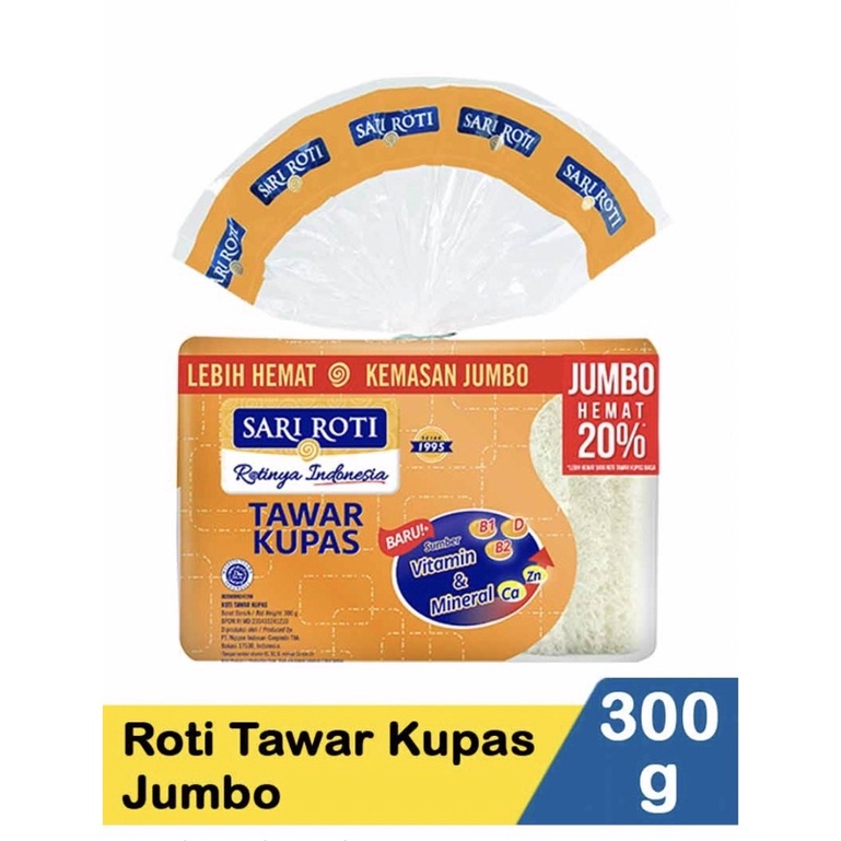 Jual SayurHD Sari Roti Tawar Kupas Jumbo 300gr Shopee Indonesia