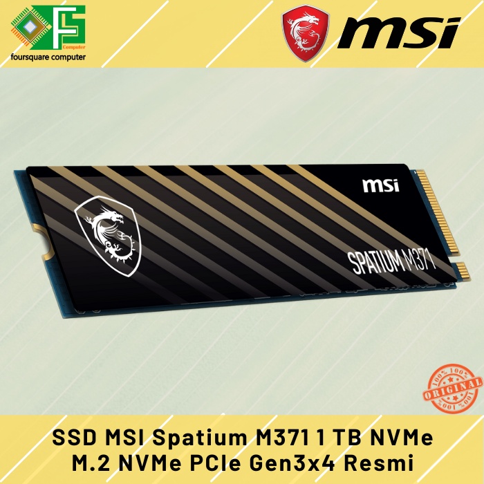 Jual MSI Spatium M371 M 2 NVMe 1 TB PCIe Gen3x4 SSD M2 NVMe 1TB Resmi