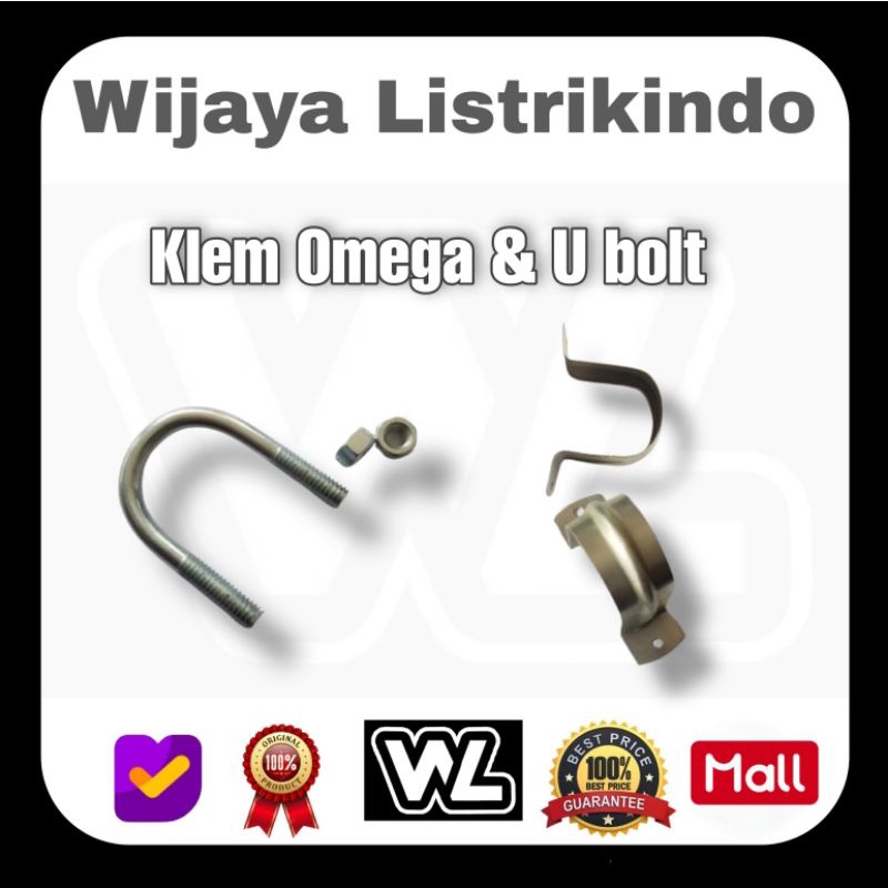 Jual Klem Pipa Besi U Bolt Omega Inch Plat Baut Galvanis