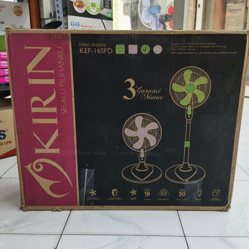 Jual KIRIN KEF 16SFD Kipas Angin 2 In 1 Berdiri Stand Fan Duduk Desk