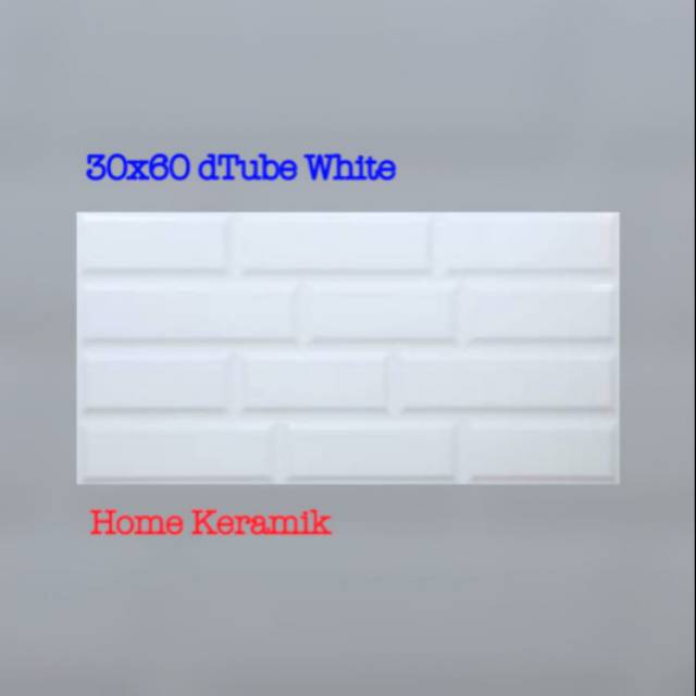 Jual Roman Keramik Wall Tile DTube White Size 30x60 Kw1 Shopee Indonesia