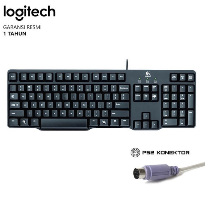 Jual Keyboard Logitech K100 Colokan PS2 Colokan Bulat ORIGINAL