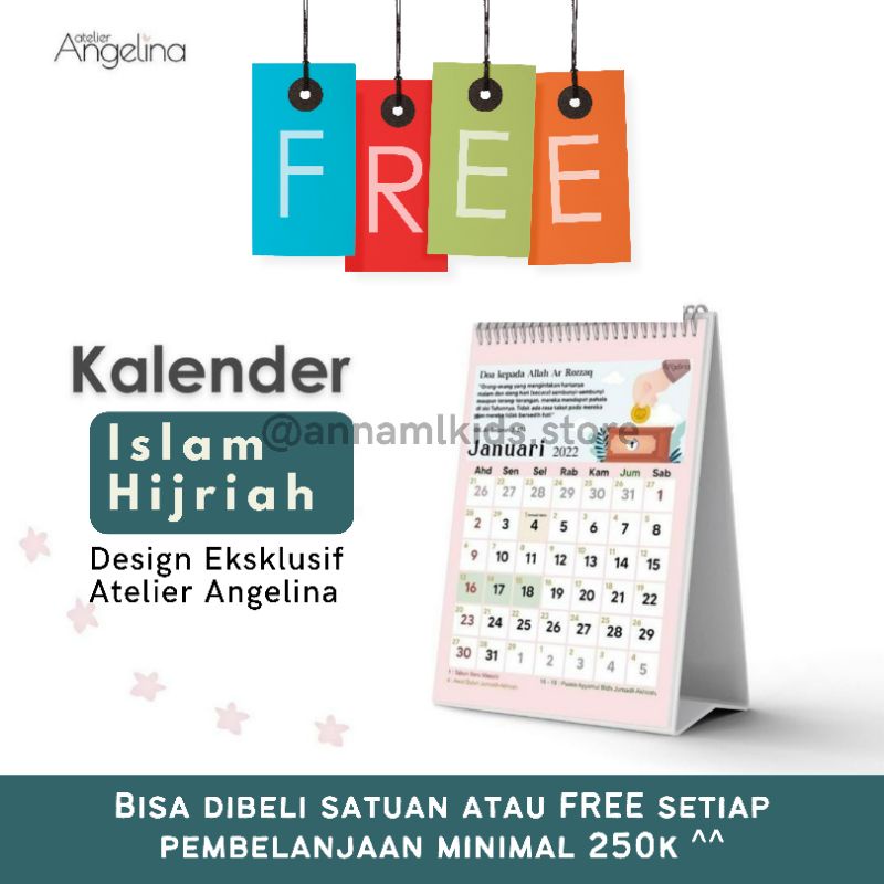 Jual Atelier Angelina Kalender Meja Islami Islam Hijriyah Hijriah