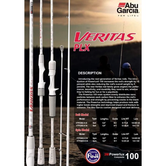 Jual JORAN CASTING ABU GARCIA VERITAS PLX SPINNING Shopee Indonesia