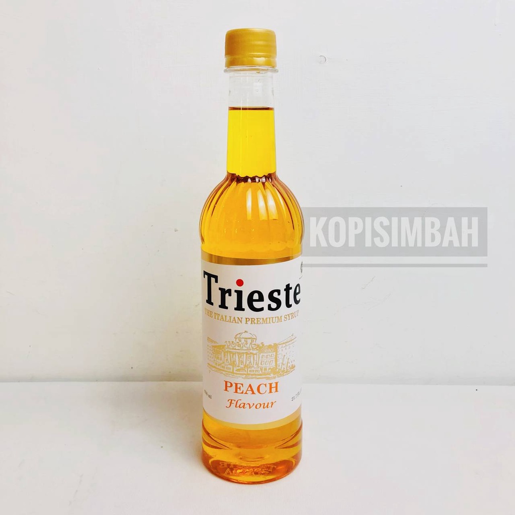 Jual Syrup TRIESTE Rasa PEACH 650 Ml Italian Premium Sirup Buah Persik