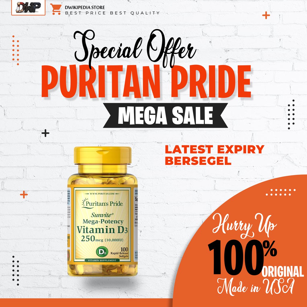 Jual Puritan Pride Vitamin D Iu Mcg Softgels