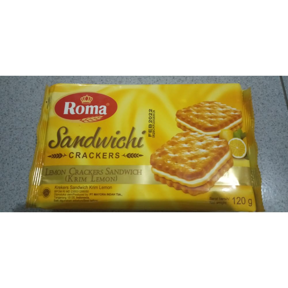 Jual Roma Sandwichi Crackers Lemon G Shopee Indonesia