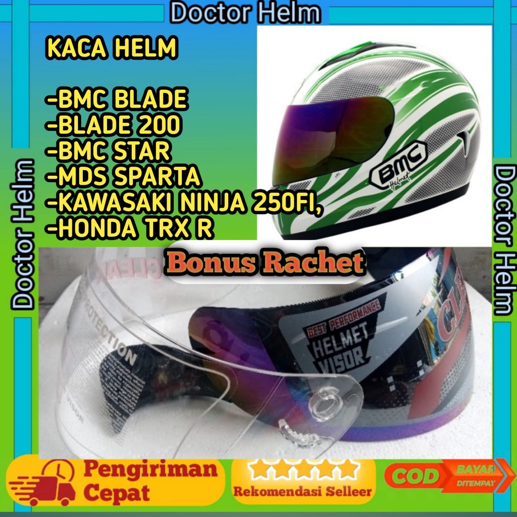 Jual Kaca Helm Murah BMC Star MDS Sparta TRX Standar Honda Gratis