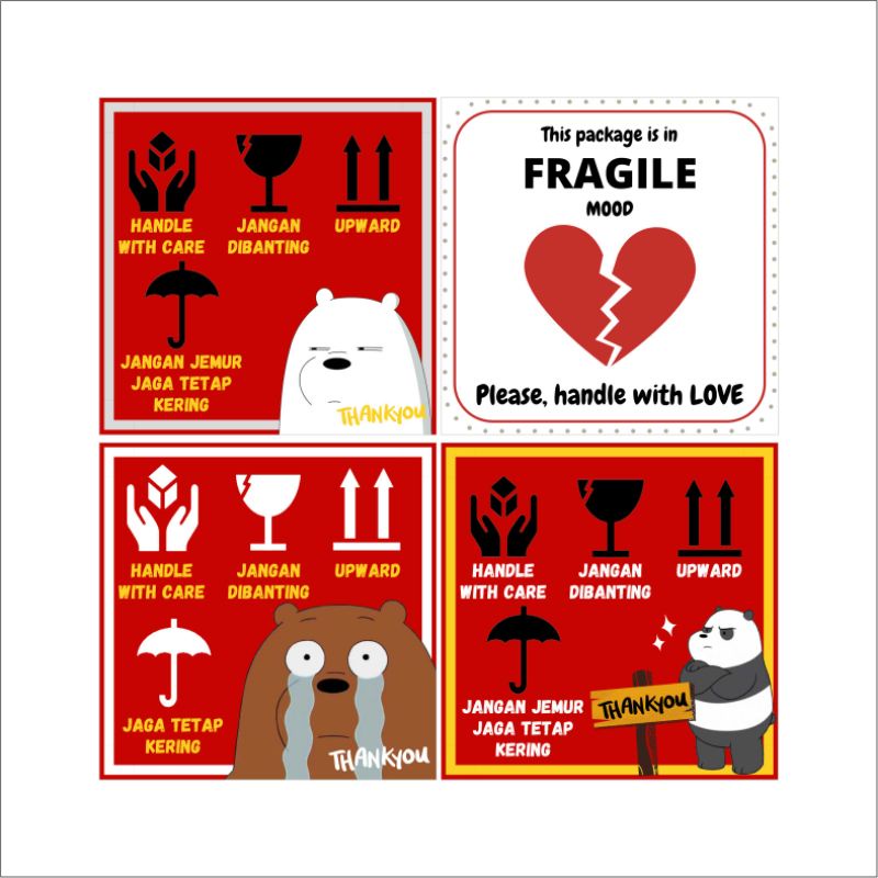 Jual Sticker Stiker Fragile Awas Pecah Unik Lucu Shopee Indonesia