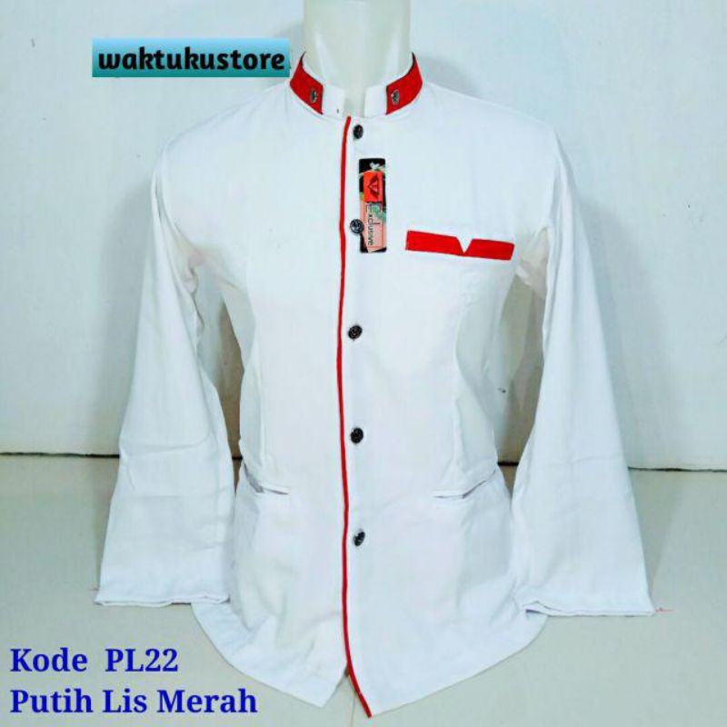 Jual Jasko Putih Polos Lis Merah Shopee Indonesia