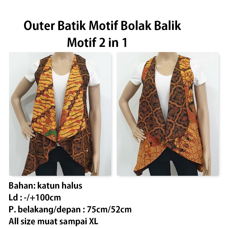 Jual Bolero Batik Nova Motif Bolak Balik Shopee Indonesia