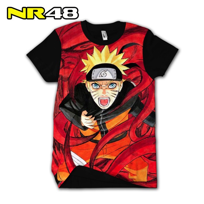 Jual Kaos Naruto Uzumaki Print D Tshirt Boruto Shipuden Keren Murah