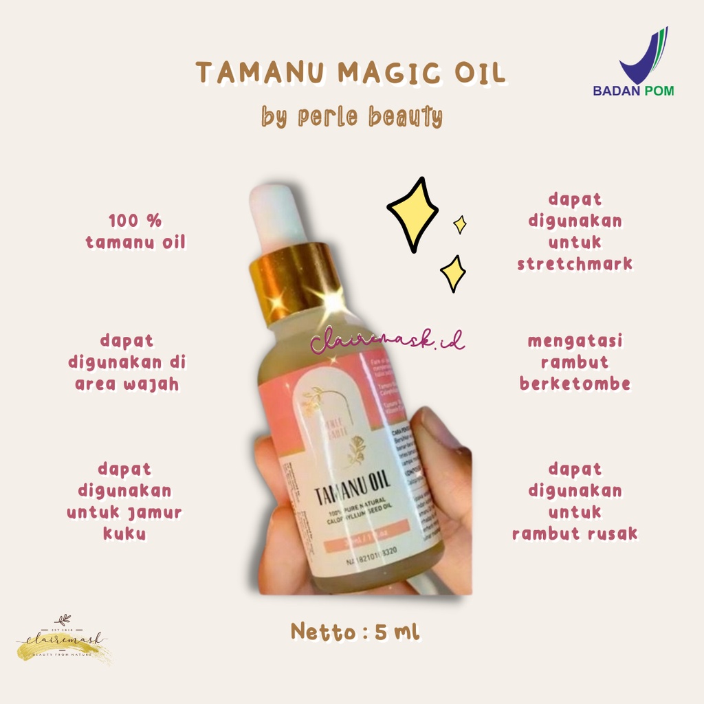 Jual READY TAMANU OIL PERLE BEAUTE BEAUTY BPOM Oil Bopeng