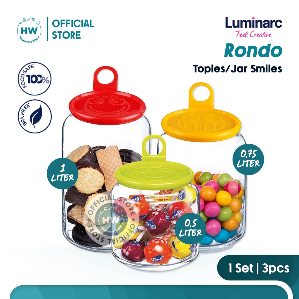 Jual Luminarc Set Stoples Rondo Smiles Pcs Shopee Indonesia