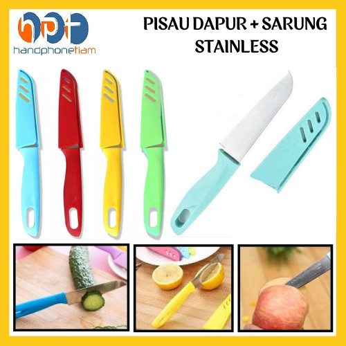 Jual Pisau Dapur Buah Sarung Apple Tajam Multifungsi Termurah Ec