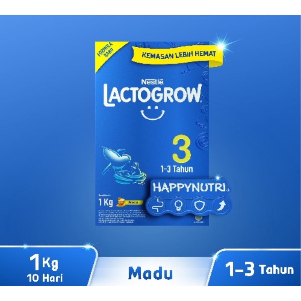 Jual Nestle Lactogrow 3 Rasa Madu 1 3 Tahun Box 1 Kg Shopee Indonesia