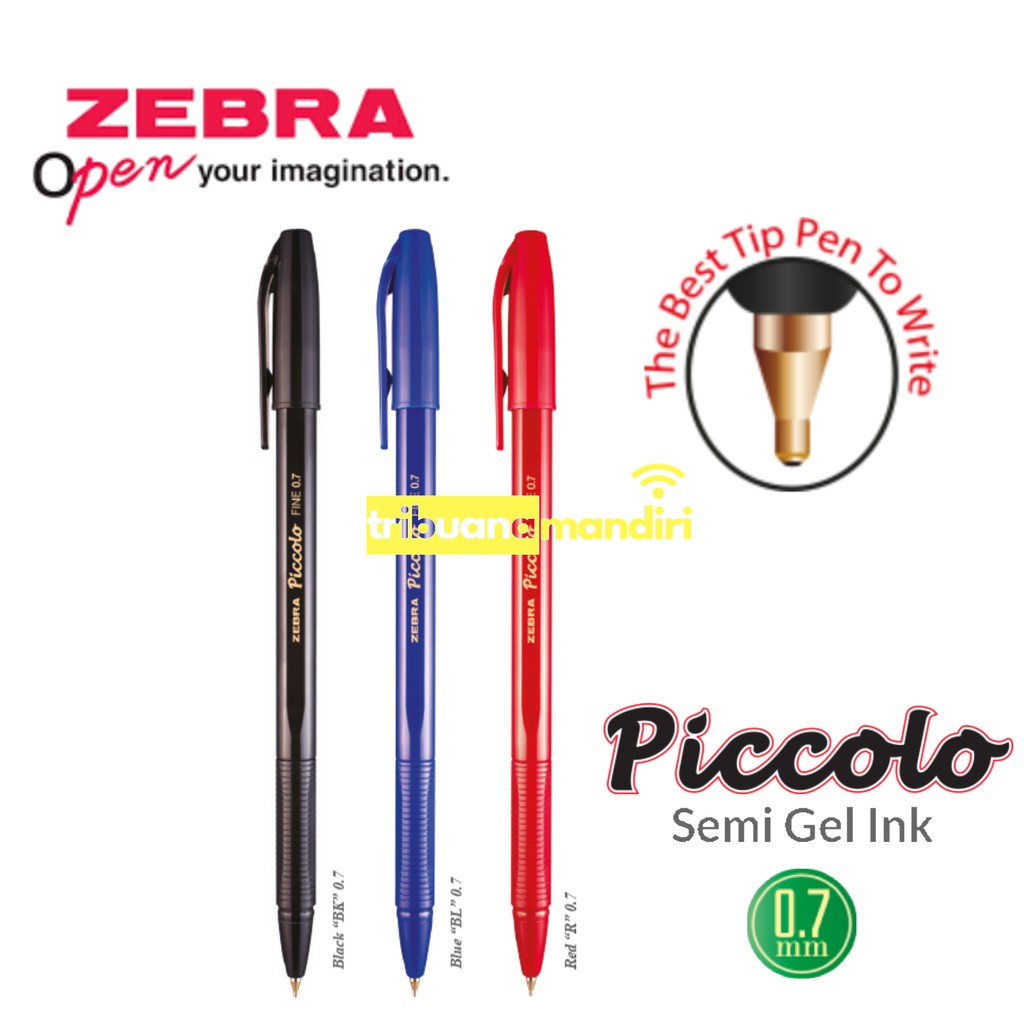 Jual Pulpen Zebra Piccolo 0 7 Semi Gel Pak 12pc Shopee Indonesia