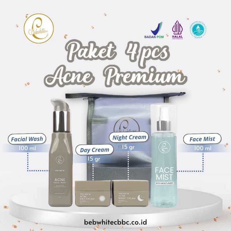 Jual Paket Acne Premium BebwhiteC BBC Skincare Original Bisa COD