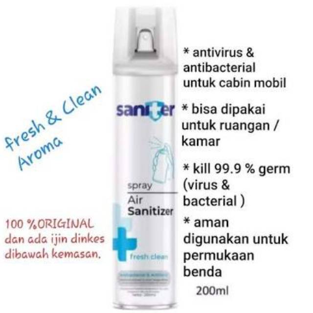 Jual Saniter Air Spray Sanitizer 200 Ml Shopee Indonesia