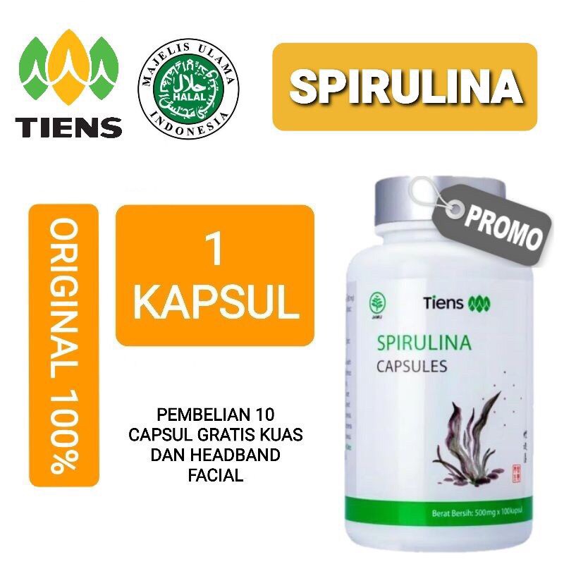 Jual ECER SPIRULINA TIENS CAPSULE MINIMAL 5KAPSUL Shopee Indonesia