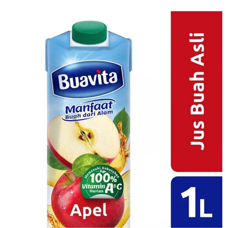 Jual BUAVITA Jus Buah Asli Apel 1000ml Shopee Indonesia