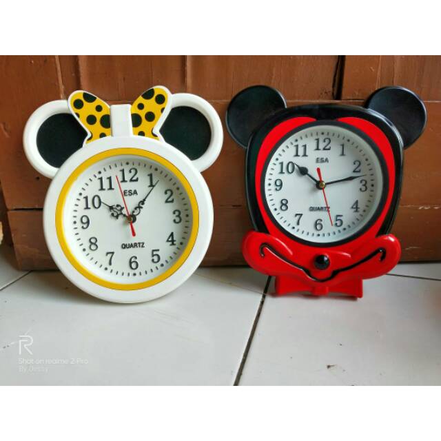 Jual Jam Dinding Mickey Mouse Dan Minie Mouse Lucu Dan Murah Shopee