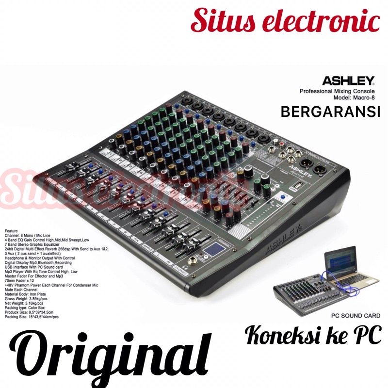 Jual Mixer Ashley Macro 8 Original Mixer 8 Channel Effect Digital