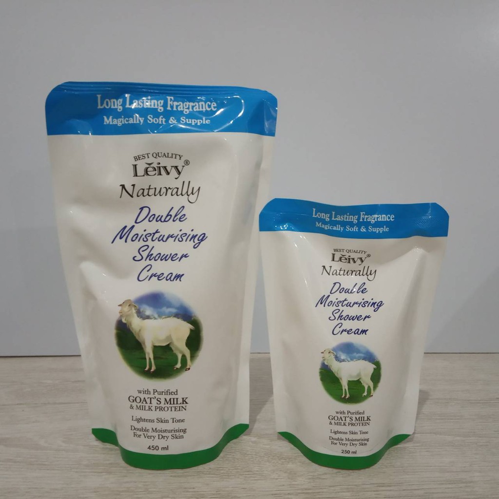 Jual Leivy Naturally Shower Cream Goat Milk Dan Milk Protein REFIL