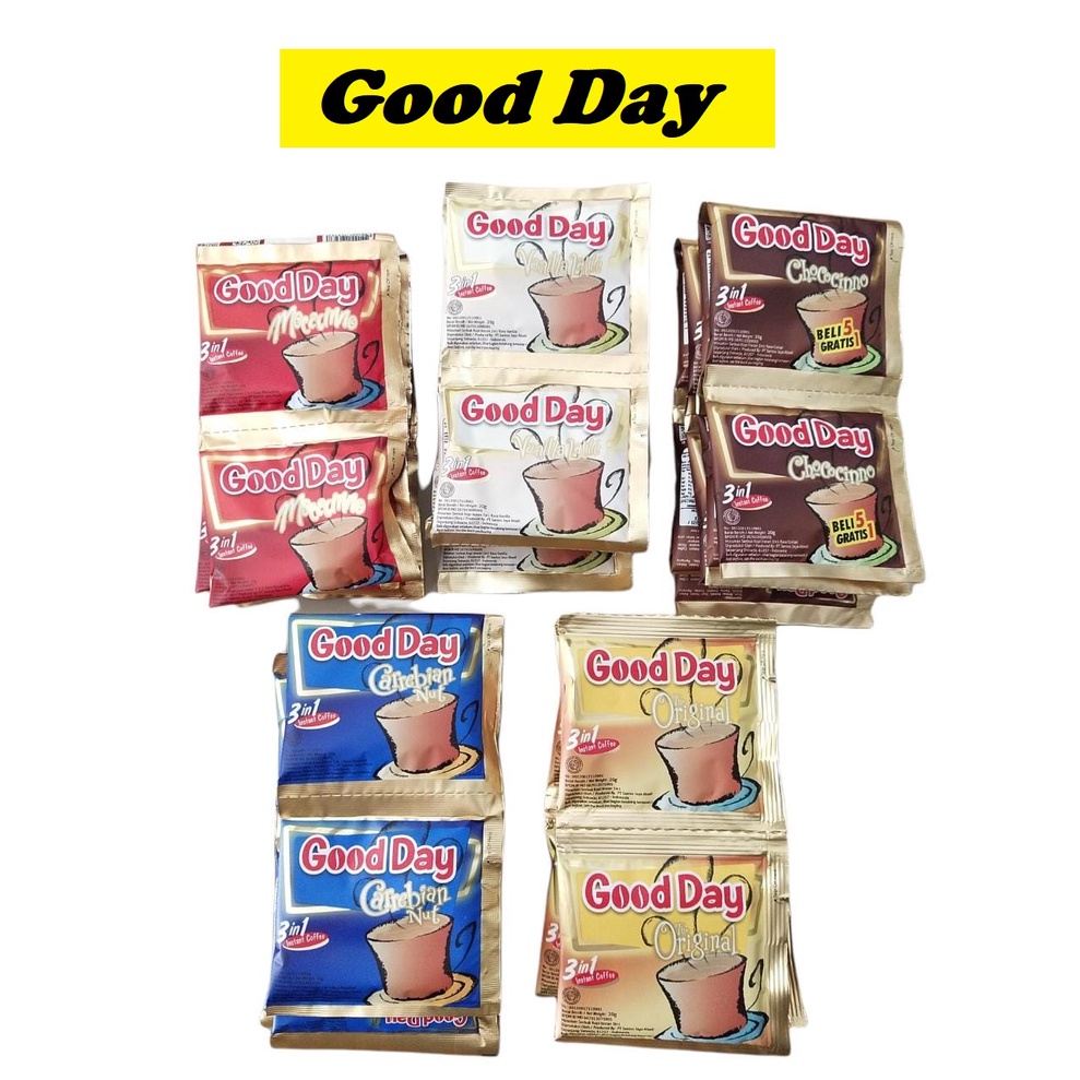 Jual Kopi Good Day Chococinno Carrebian Nut Mocacinno Vanilla Latte