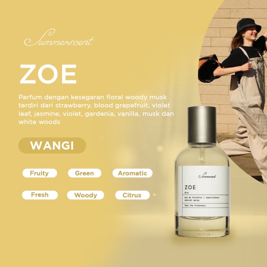 Jual Parfum Zoe By Summerscent Eau De Toilette Ml Shopee Indonesia