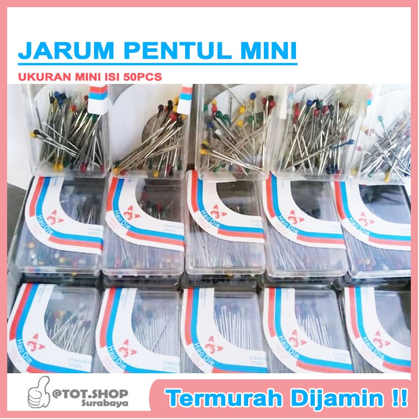 Jual JARUM PENTUL MINI KOTAK MUTIARA BERKUALITAS TAJAM ANTI KARAT HAJI