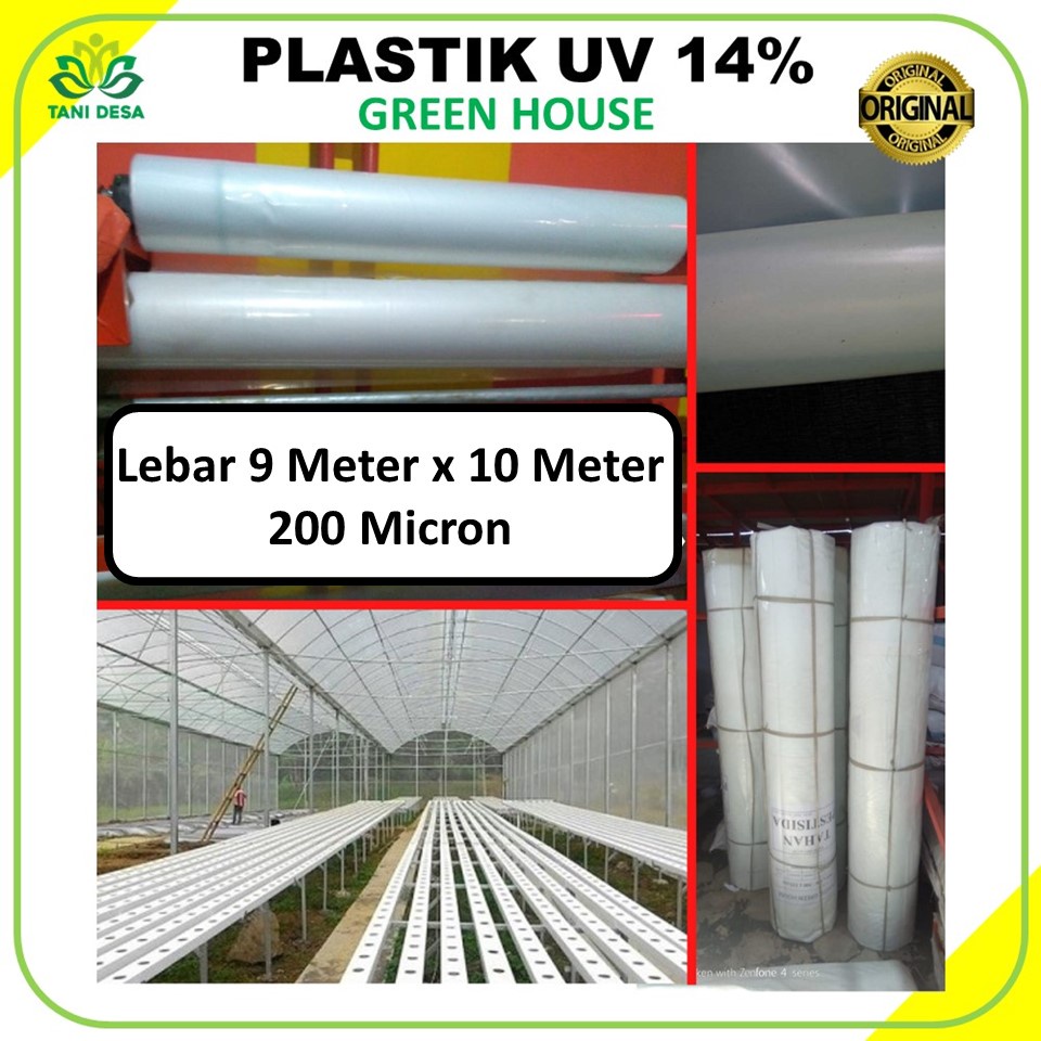 Jual Plastik UV Greenhouse Tebal 200 Mikron 14 Lebar 9 Meter 10 Meter