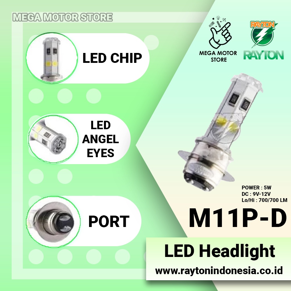 Jual Lampu Motor Rayton Rtd M P D Led Sisi Watt Headlamp Headlight