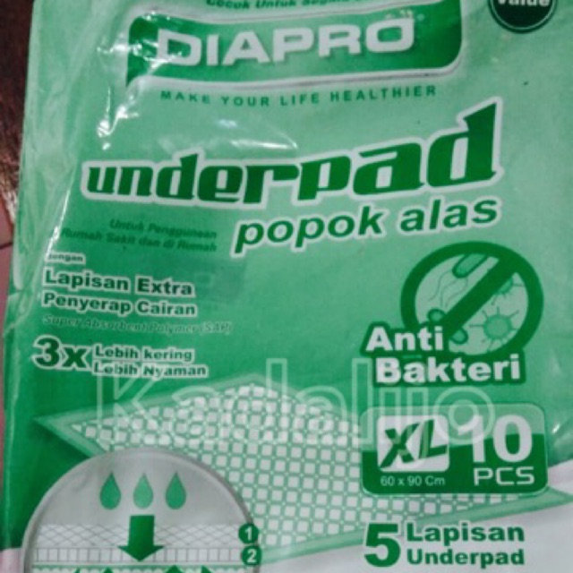 Jual Diapro Underpad Ukuran XL 60cm X 90cm Shopee Indonesia