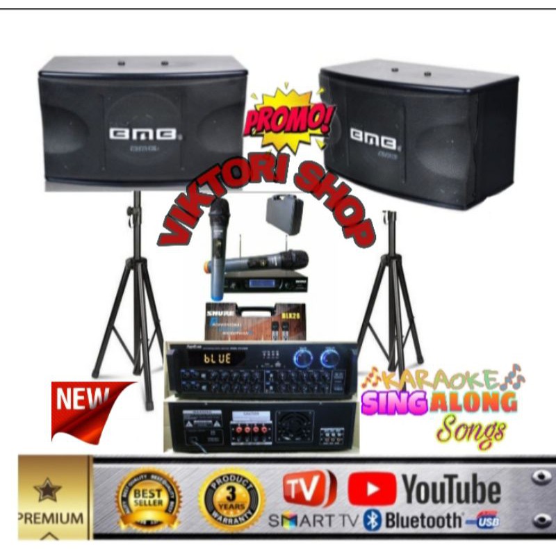 Jual PAKET ROOM KARAOKE SPEAKER BMB 10 INCH AMPLI FIRSTCLASS USB