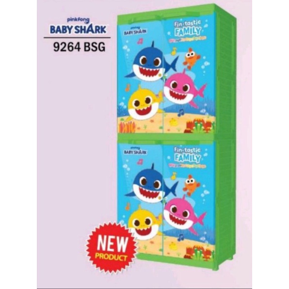 Jual Lemari Pakaian Plastik Naiba Msc Baby Shark Shopee Indonesia