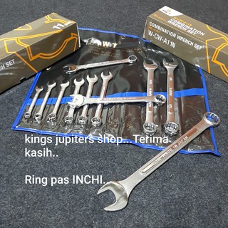 Jual INCHI KUNCI RING PAS SET IWT 11 Pcs COMBINATION WRENCH SET 5 16IN