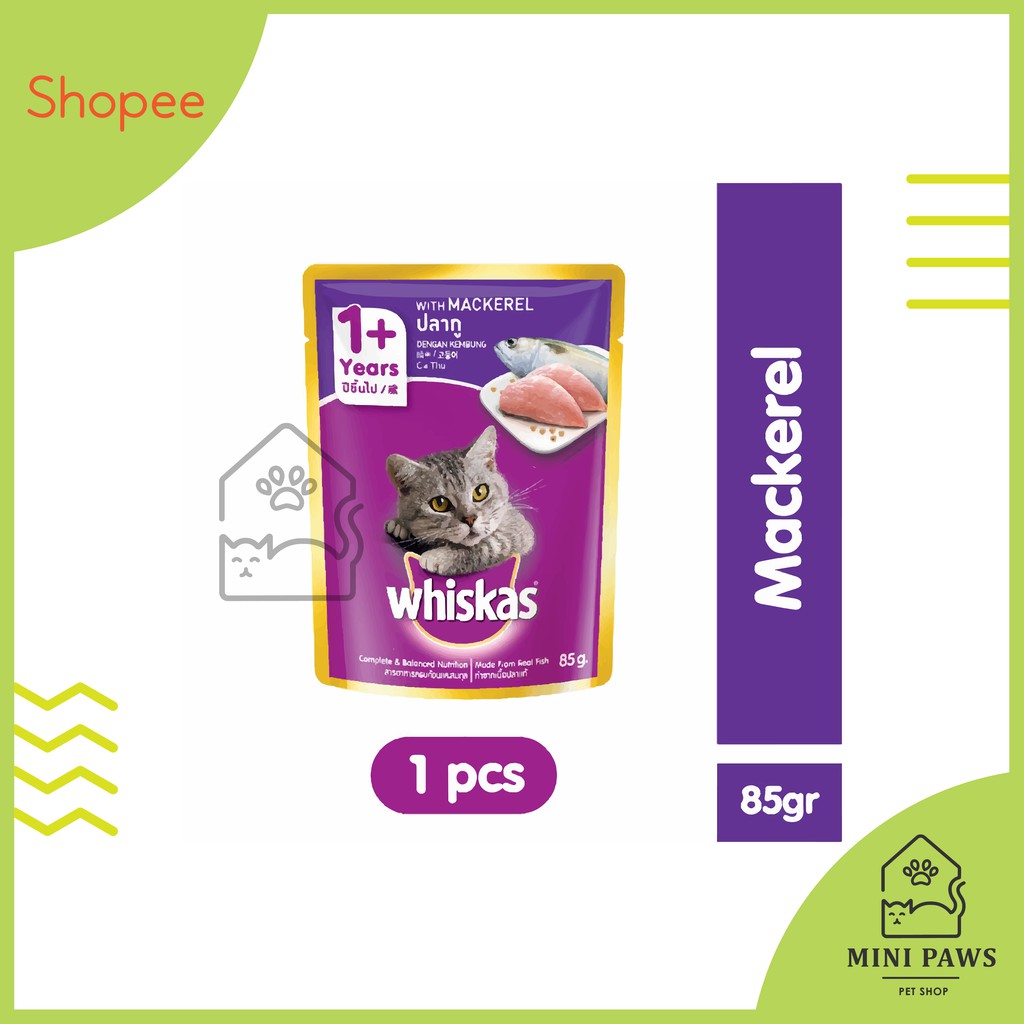 Jual Whiskas Adult Dewasa Pouch Mackerel Gr Shopee Indonesia