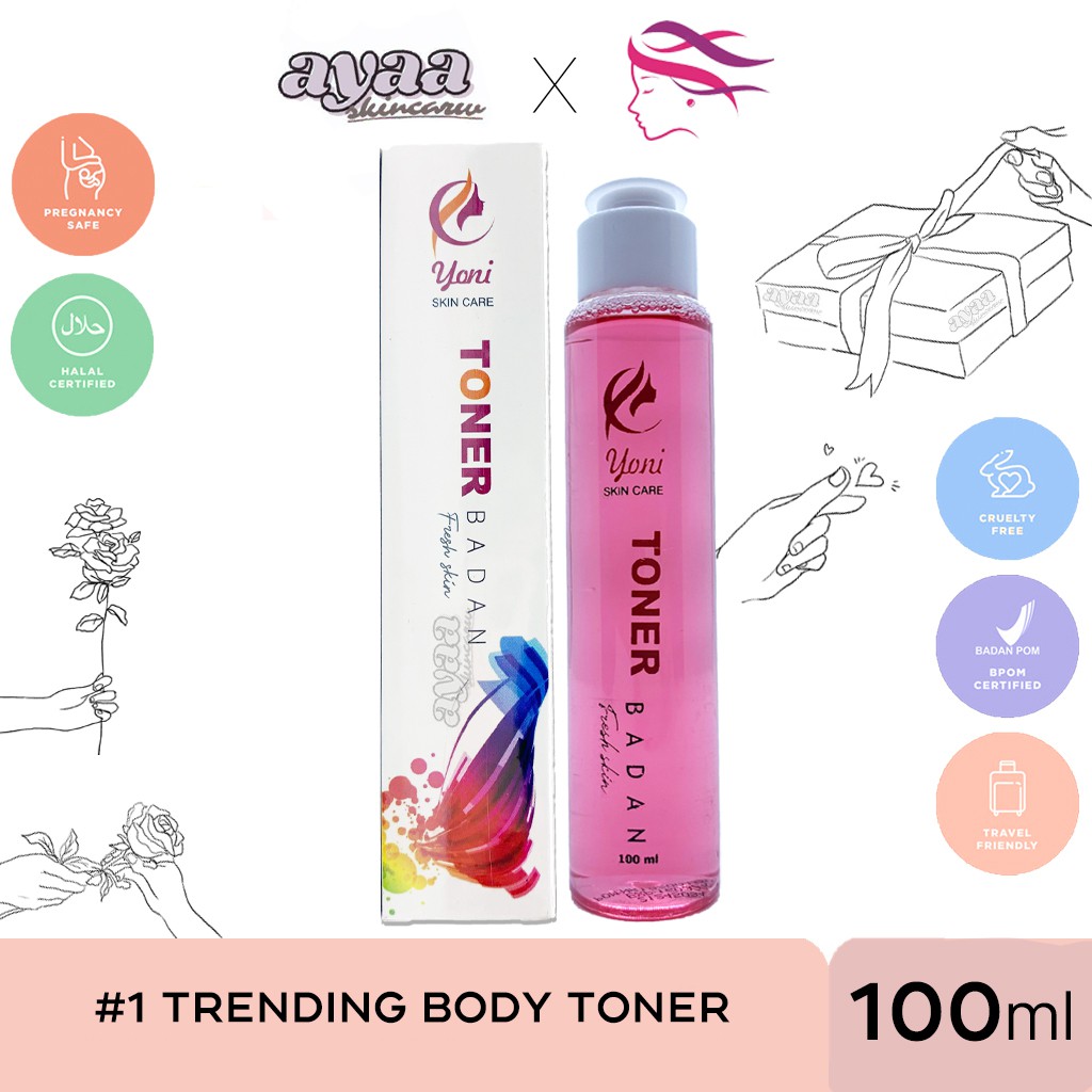 Jual Toner Badan Yoni Skincare Perontok Daki Pemutih Leher Pemutih