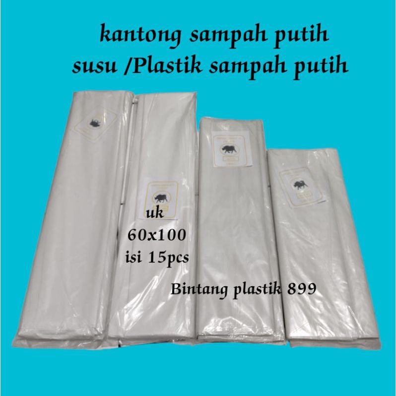 Jual Kantong Plastik Sampah Putih Uk X Trashbag Trash Bag Putih