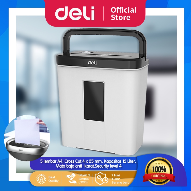 Jual Deli Paper Shredder Mesin Penghancur Kertas A Kapasitas Lembar