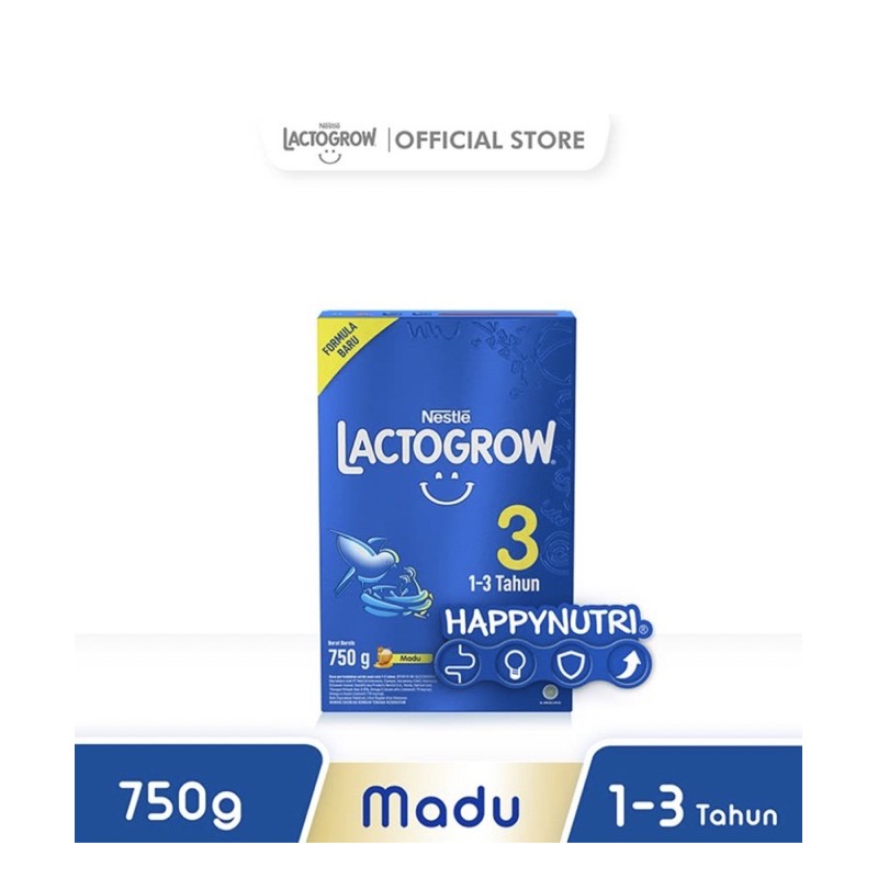 Jual Nestle Lactogrow 3 Susu Pertumbuhan Rasa Madu 1 3 Tahun Box 750 G