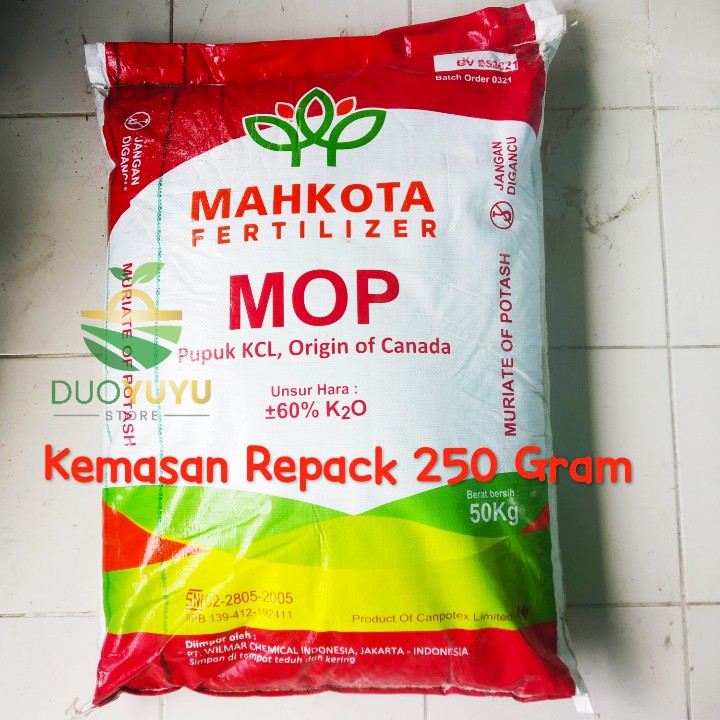 Jual Pupuk Kcl Mahkota Mop Repack Gram Pemanis Buah Dan Anti Rontok