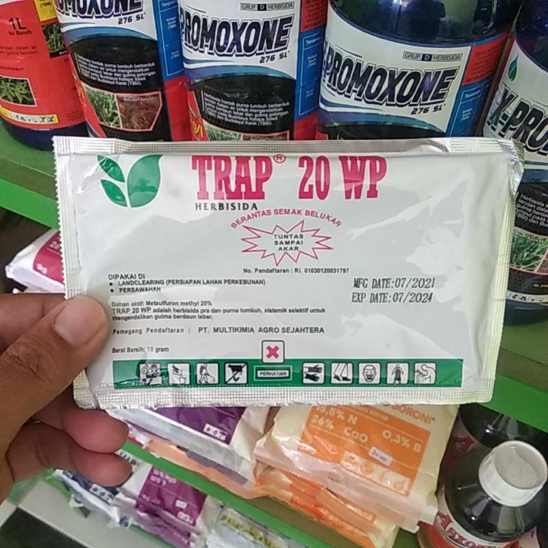 Jual Trap 20 Wp Herbisida Pra Dan Purna Tumbuh Kemasan 10 Gram Shopee