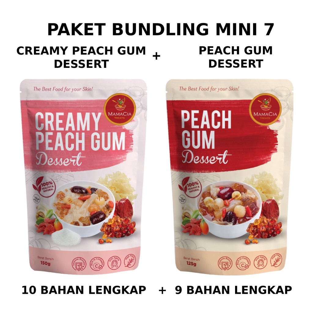 Jual Mamacia Treats Paket Bundling Mini Creamy Peach Gum Dessert