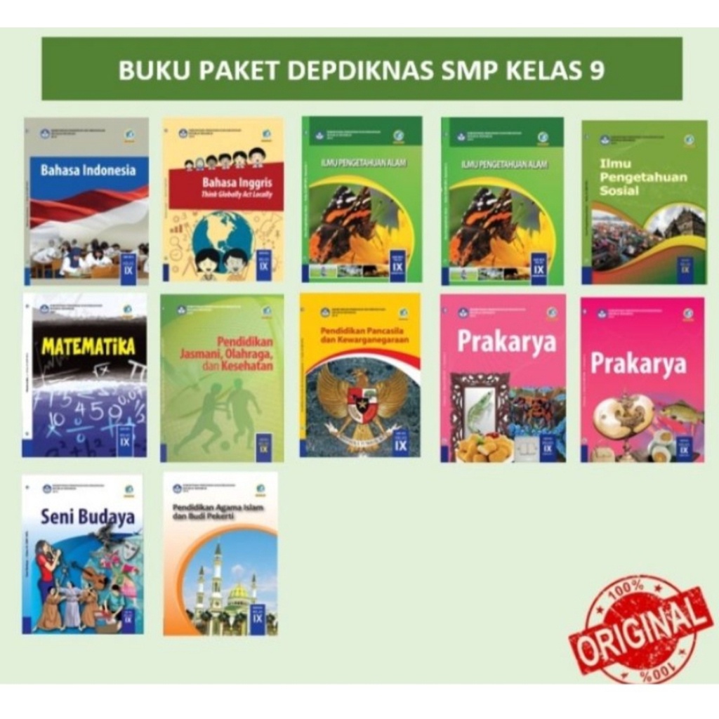 Jual ORI Harga Satuan Buku Teks Siswa Kurikulum K13 Kemendikbud Untuk