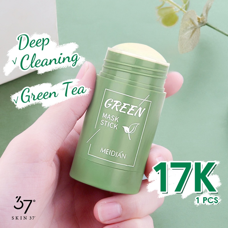 Jual MEIDIAN Green Tea Mask Stik Cleansing Clay Stick Mask Masker Wajah