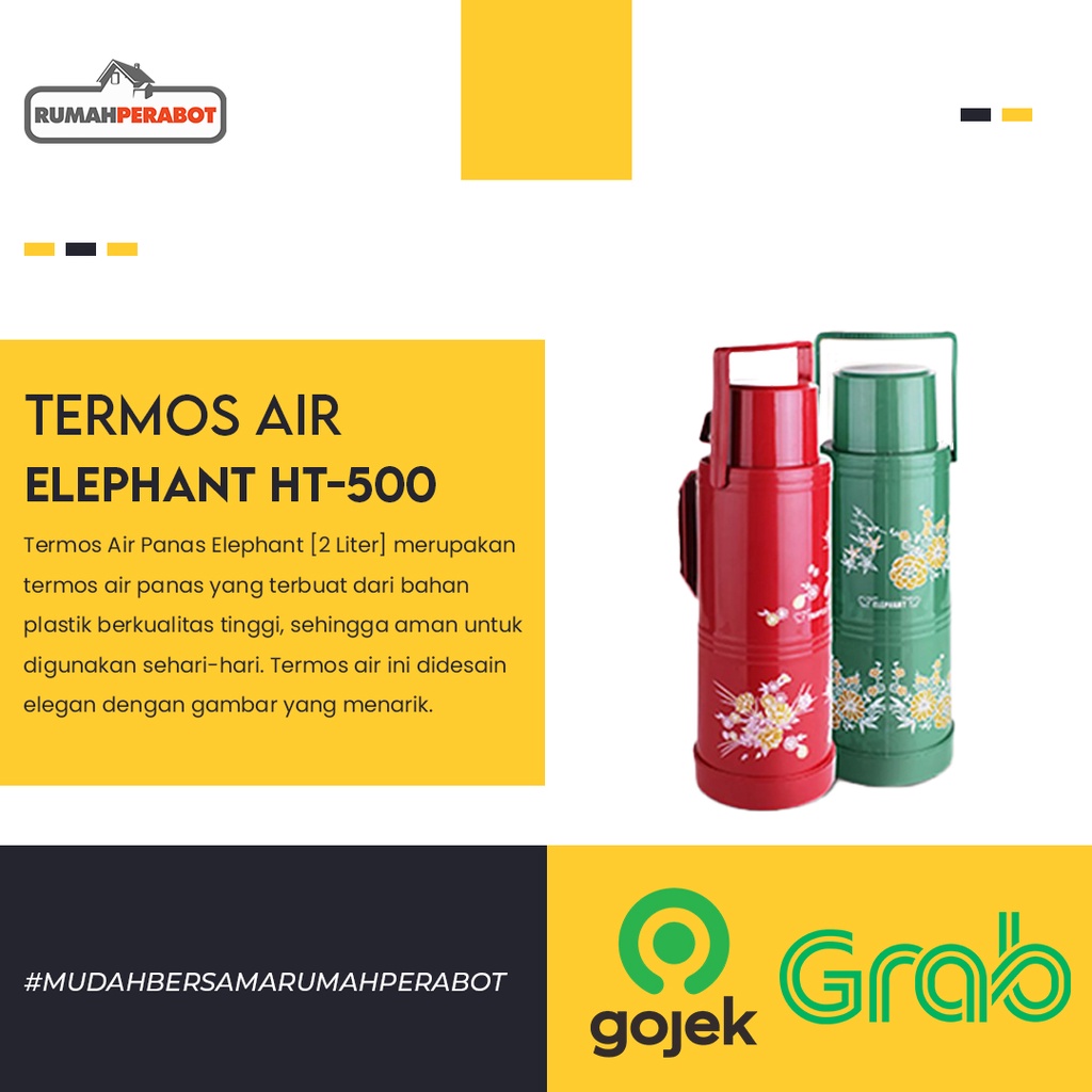 Jual Termos Air Panas Elephant HT 500 2 L Termos Gajah HT500 Vacuum